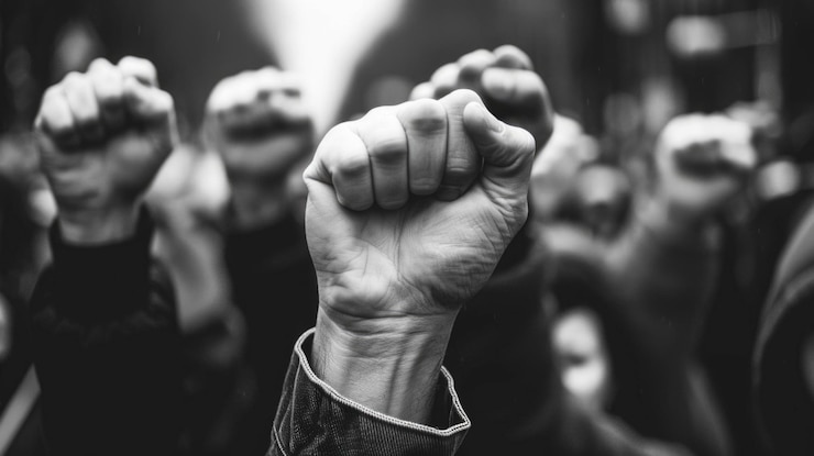 Foto manifestación de protesta por la unidad