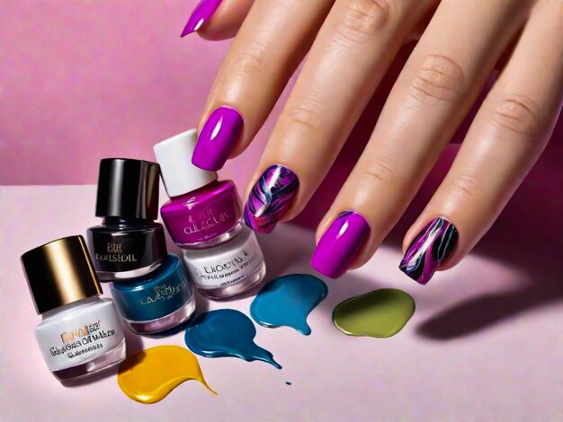 Manikürflasche Farben Schönheit Mode Glamour Flüssigkeit Nagellack