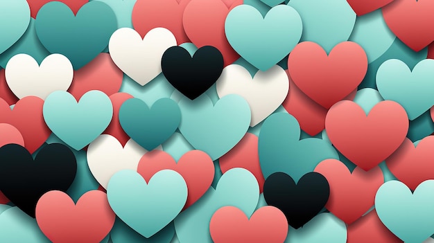 Manipulación creativa del papel tapiz de fondo para el Día de San Valentín