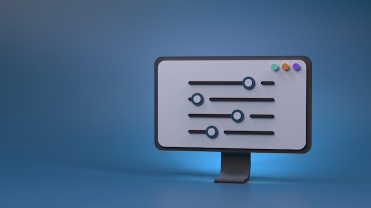 Foto manipuladores de tintura icono de control de volumen 3d render