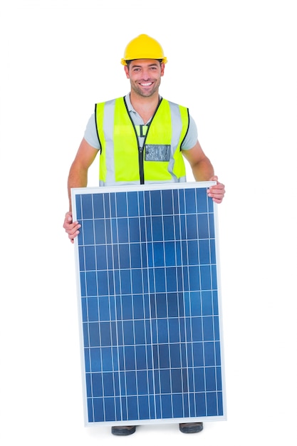 Manitas sonriente con panel solar