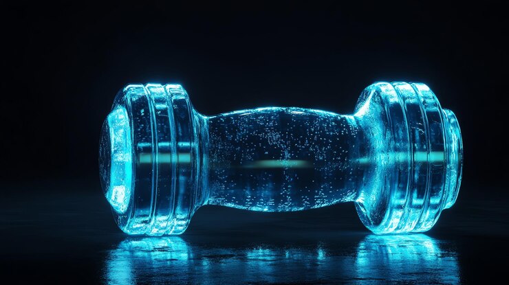 Una manivela brillante en el fondo oscuro