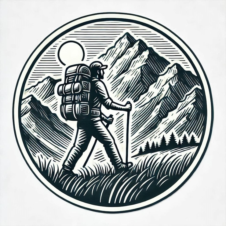 Foto mann auf wanderung