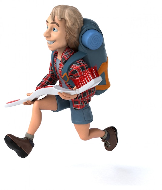 Mann Backpacker Animation