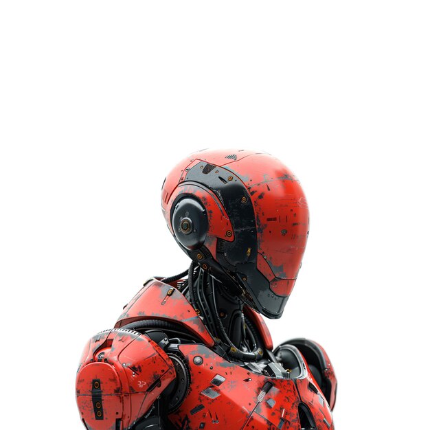 Mann im roten Anzug und Helm Generative KI