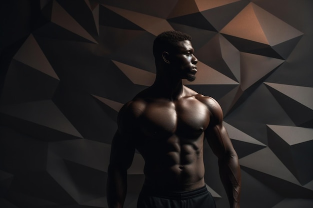 Mann macht Brust jung Modell Muskel muskulös männlich Bauchmuskeln Oberkörper athletischer Körper Bodybuilding Fitness Person Sport Kerl fit starker gutaussehender gesunder Erwachsener