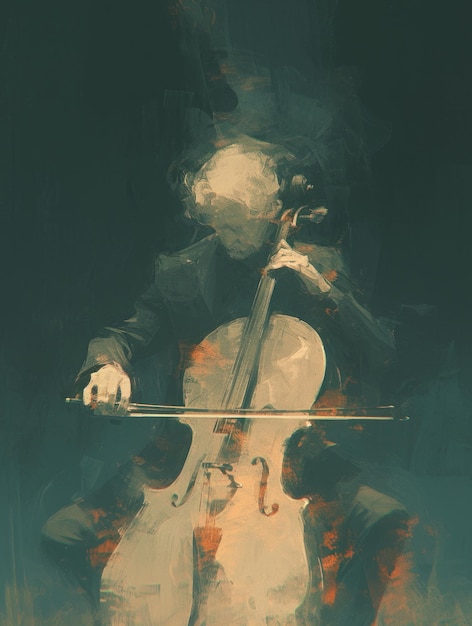 Foto mann spielt cello