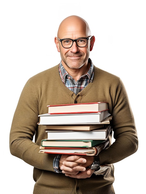 Foto mannlicher lehrer unterrichtet im klassenzimmer