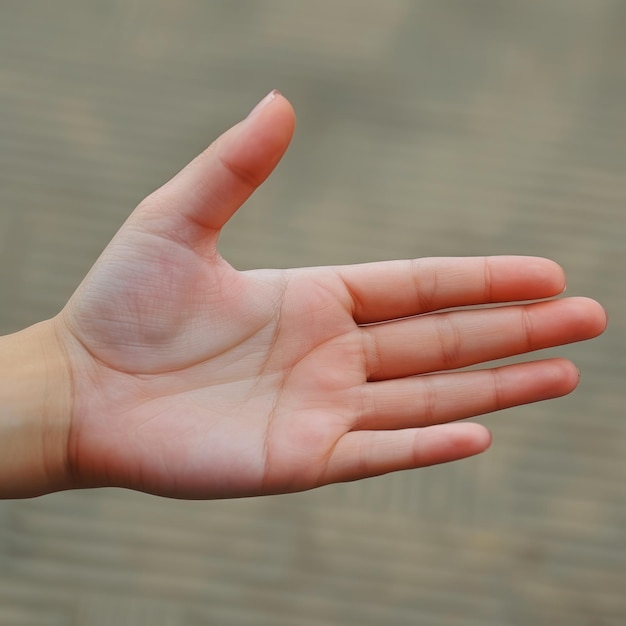 Una mano abierta con cinco dedos