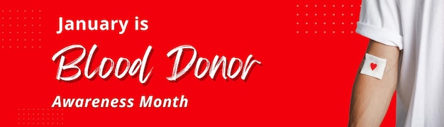 Mano de donación de sangre con corazón y texto en fondo brillante