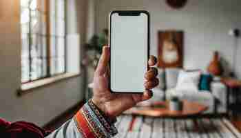 Foto mano de hombre sosteniendo un mbil o relefono celular concepto comunicacin y videollamada