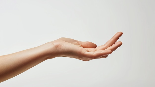 la mano de una mujer está sosteniendo una palma de la mano derecha