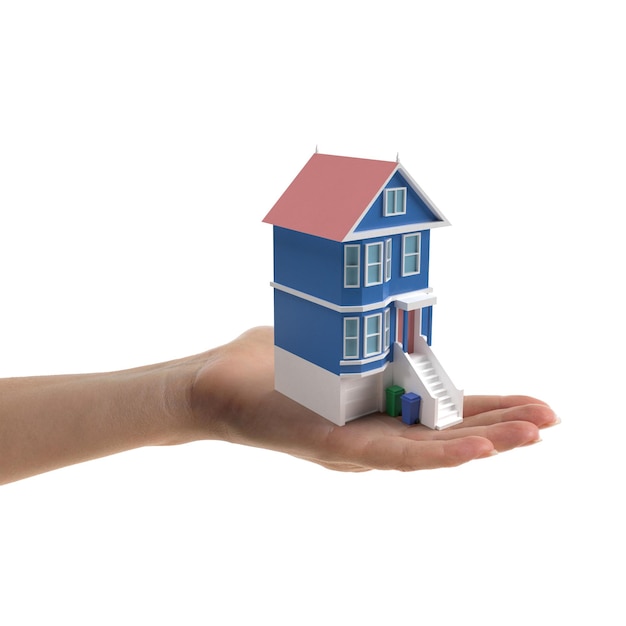 la mano que sostiene una casa