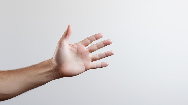 Foto una mano que tiene la palabra "hands" en ella
