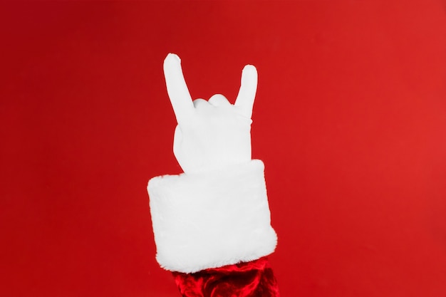 Mano de Santa Claus rock n roll.