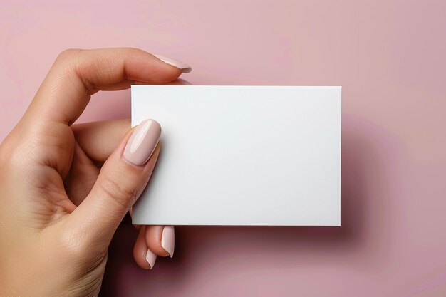 una mano sosteniendo una tarjeta blanca que dice cita una imagen de un objeto blanco cita