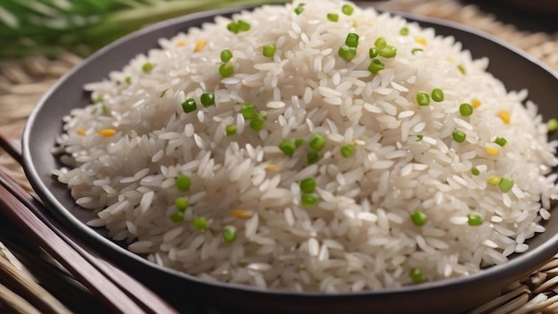 Un manojo de deliciosa textura de arroz