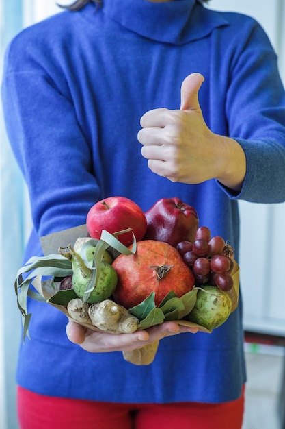 Manojo de frutas y verduras