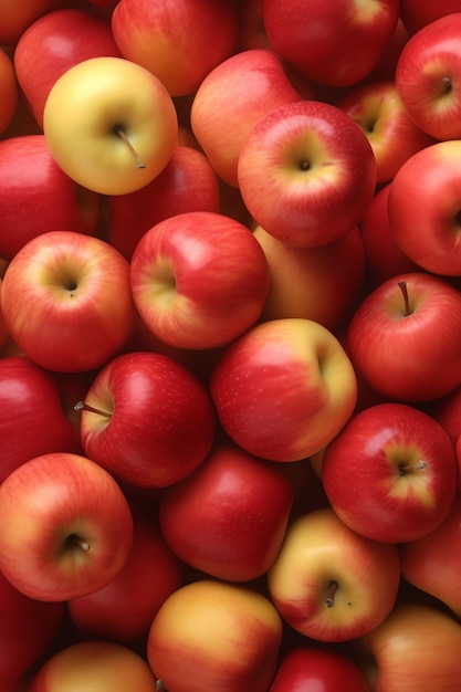 Un manojo de manzanas rojas