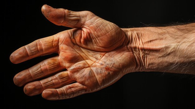 de las manos de dos ancianos acariciándose el paso de los años es notable en el cuidado de las manos y la salud de los ancianos