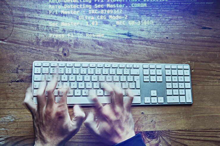 Foto manos de hackers y contraseña de seguridad cibernética y acceso al sitio web protección de datos digitales y programación de cibercrimen en línea virus para tecnología web de internet y persona con sistema de red para fraude