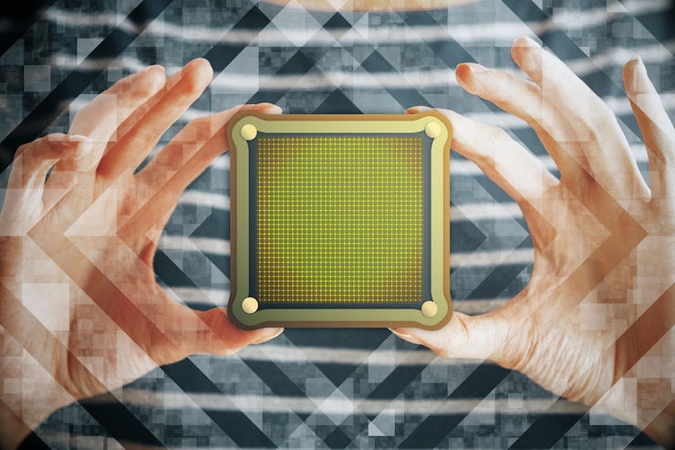 Foto manos sosteniendo banner de internet vacío