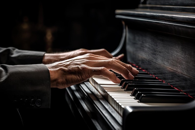 Manos tocando un piano