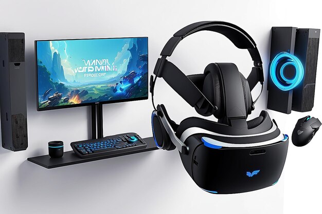 Mantenedor de auriculares de realidad virtual plegable montado en la pared para la configuración del jugador