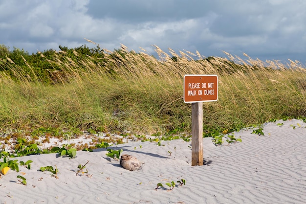 Manténgase alejado de las dunas firmar en Florida