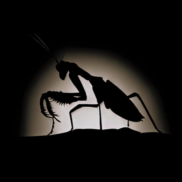 Foto mantis de oração impetuosa no design do logotipo
