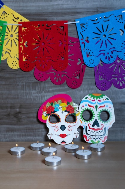 Manualidad de papel de Sugar Skull para celebrar el Día de Muertos en México