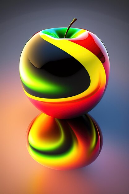 Manzana abstracta 3D