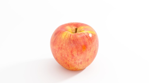Manzana aislada. Fruta de manzana roja entera aislada sobre fondo blanco