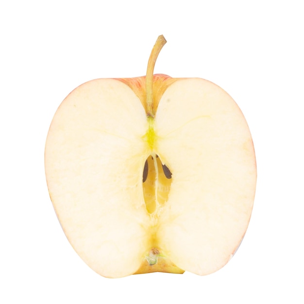 manzana aislada sobre fondo blanco rebanada de gala