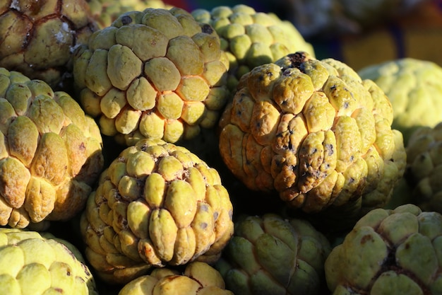 manzana de azúcar en comida callejera