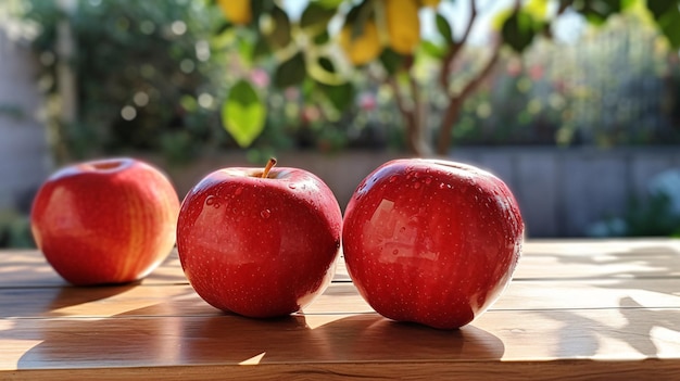 Manzana borroso fondo buena cosecha manzanas frutas rojas