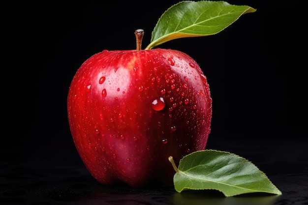 Manzana con follaje