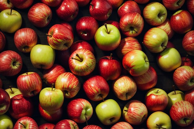 Manzana con fondo de manzanas