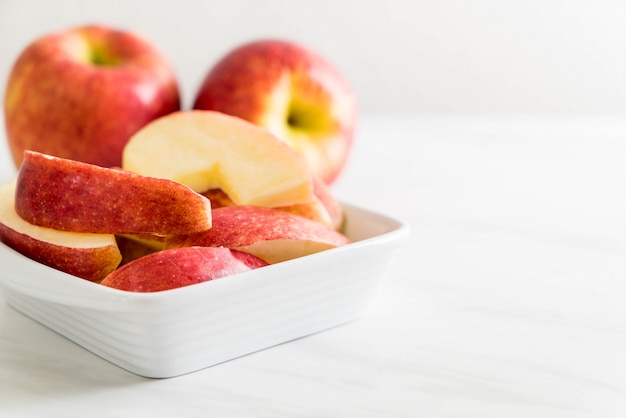 manzana fresca en rodajas