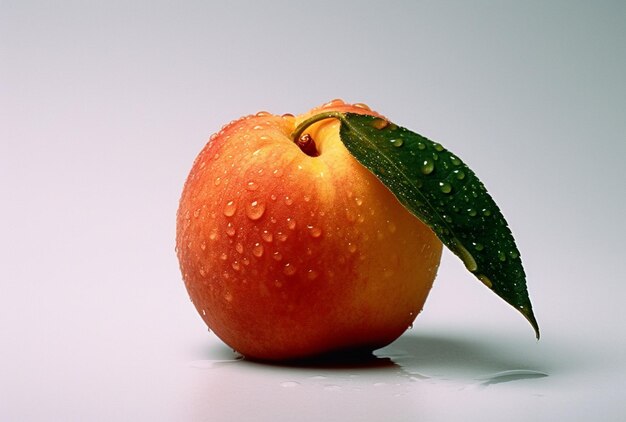 Una manzana con gotas de agua