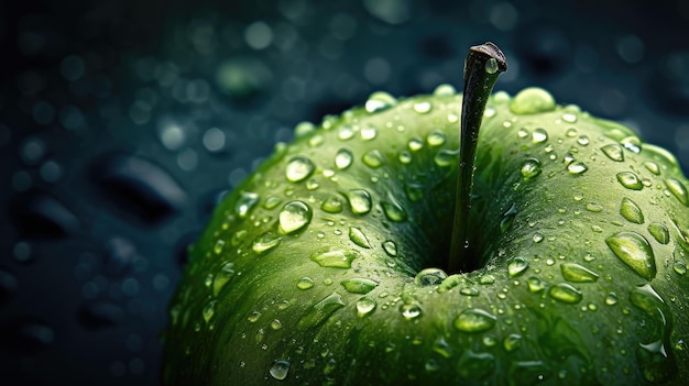 Manzana con gotas IA generativa