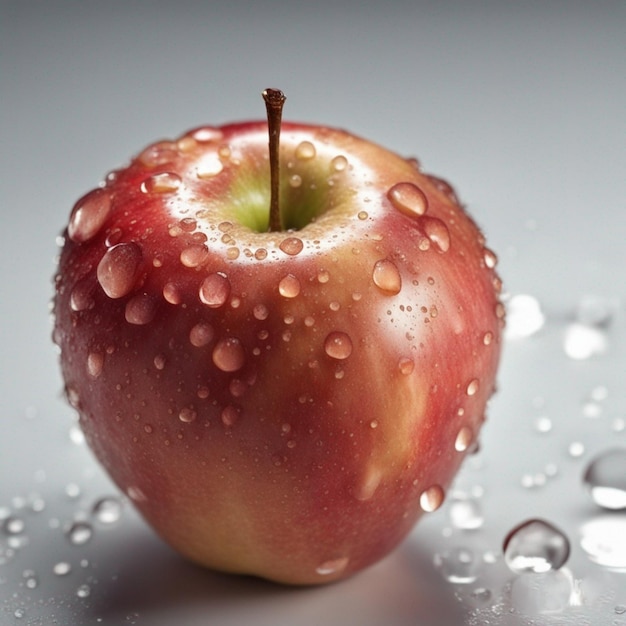 manzana con gotas de