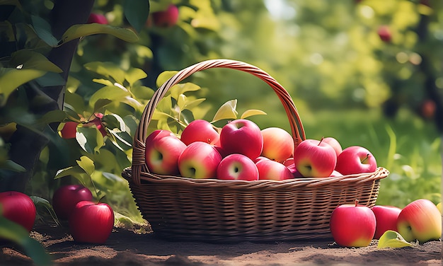 Foto manzana en el jardín