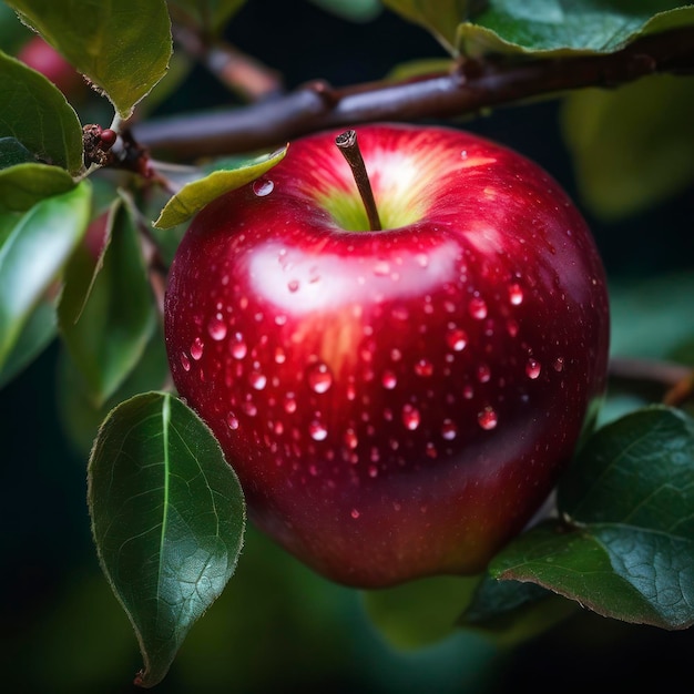 Una manzana en un manzano