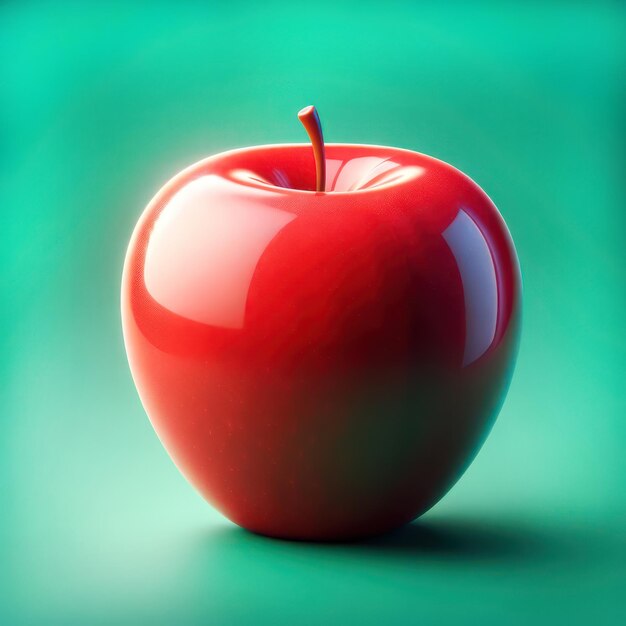 Foto manzana roja de 3d