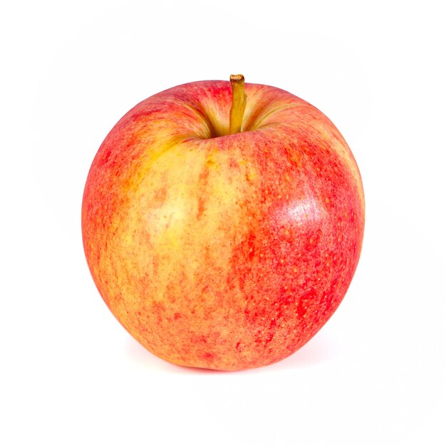 Manzana roja aislada sobre fondo blanco fruta fresca