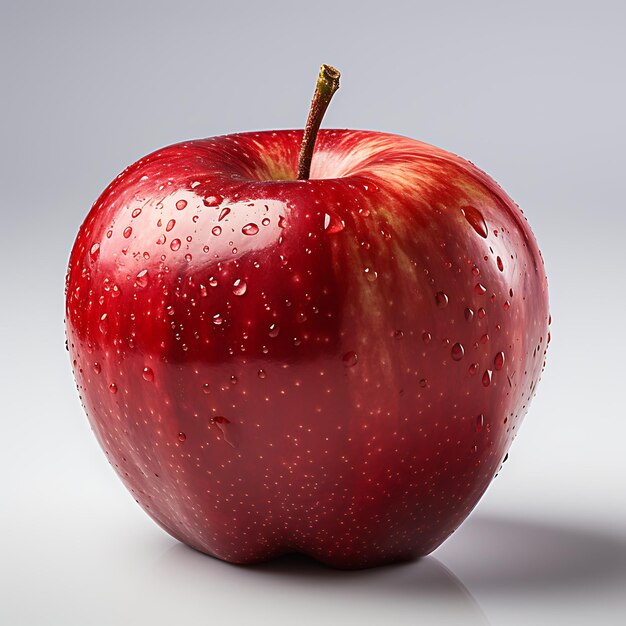 Manzana roja aislada sobre fondo blanco