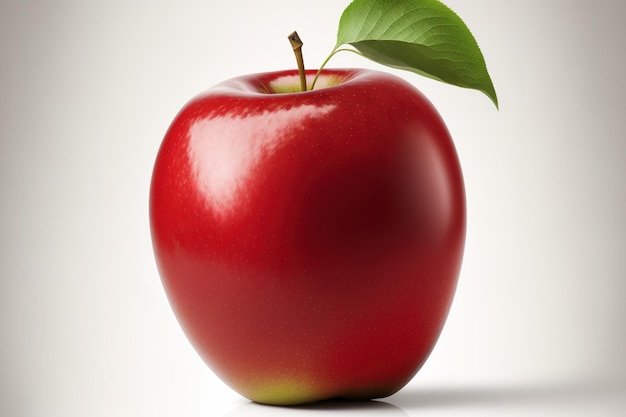 Manzana roja aislada sobre un fondo blanco