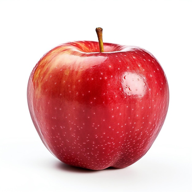 Foto manzana roja aislada sobre un fondo blanco.