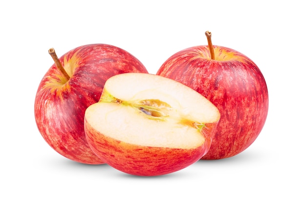 Manzana roja aislado en blanco